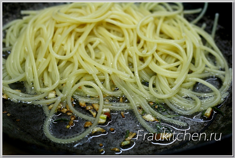 Наша задача что-бы спагетти наполнились ароматами специй